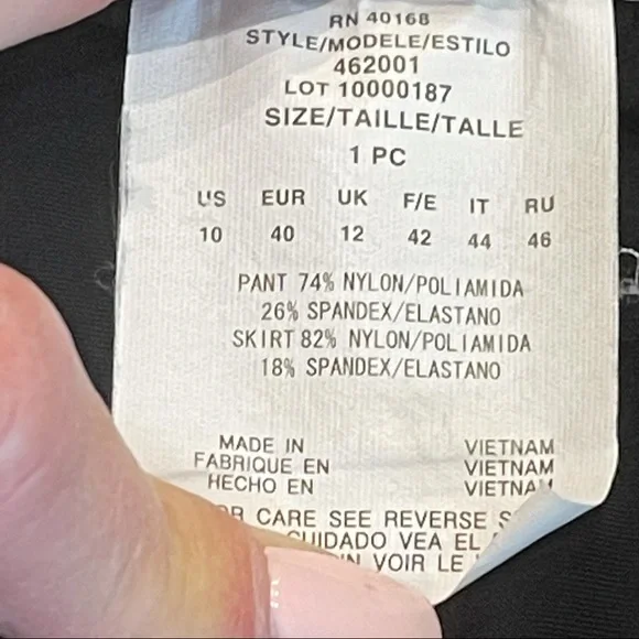 TRIMSHAPER Black Bikini Swim Skirt Bottom Size 10 - Picture 8 of 12